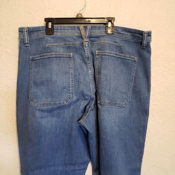 Sundance Agnes Pants Straight Leg Denim Boho Minimalist Jeans Medium Blue 16 - Picture 7 of 7